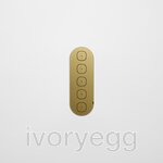 13 FLUSH - 5-Gang Casambi Enabled Switch with Metal Faceplate - Brass