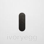 CARBON - 2 Gang Faceplate C Shape in Black Steel
