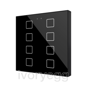 Flat RGB 8. Glass capacitive push button - 8 buttons - Anthracite
