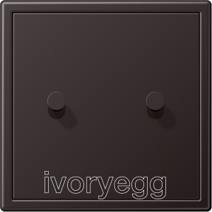 LS 1912 1-gang centre plate with 2 cone toggle levers - dark aluminium with insert and frame