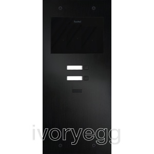 Doorphone Entry SIP intercom Large , 2 buttons without camera, black aluminum