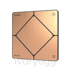 TAP-5 ALPHA Touch Switch - Cresnet, Brushed Copper, Engraved