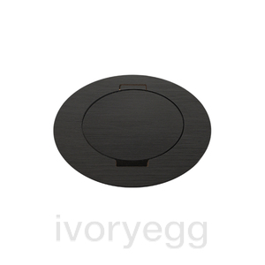 ARPI Tail IP64 Round Empty floor outlet - device not included - Stainless Steel Brushed Black