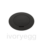 ARPI Tail IP64 Round Empty floor outlet - device not included - Stainless Steel Brushed Black