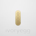 13 FLUSH - 4-Gang Casambi Enabled Switch with Metal Faceplate - Natural Brass